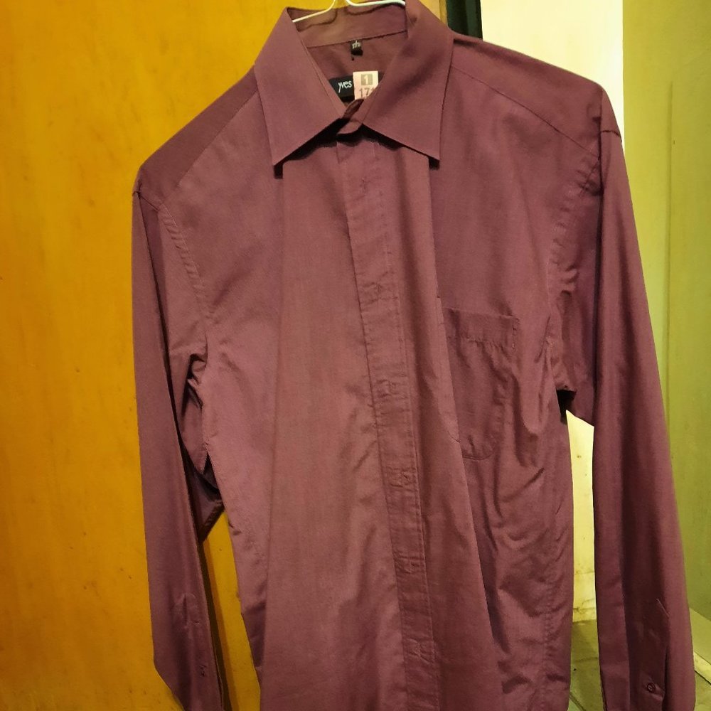 Purple Men's Shirt, M, worn once, dry-cleaned